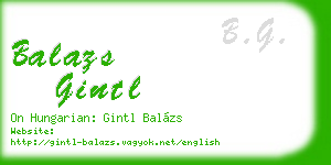 balazs gintl business card
