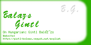 balazs gintl business card